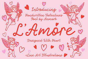 L'Amore | Handwritten Script Font, a Handwritten Font by AnMark