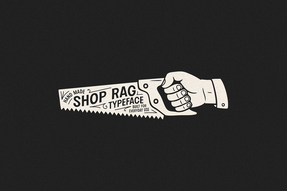 Shop Rag | Rugged Display Typeface, a Sans Serif Font by Daniel Neuman (Photo 7 of 10)