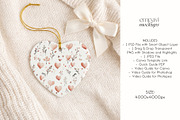 Heart Ornament Mockup, a Household Mockup by EmpaviMockups (Thumbnail 4 of 6)