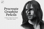 Procreate Graphite Pencils Set, a Brush Add-On by Brush Moment (Thumbnail 1 of 7)