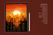 Photoshop Cityscape Stamp Brushes, a Brush Add-On by MISTstudioDesign (Thumbnail 8 of 9)