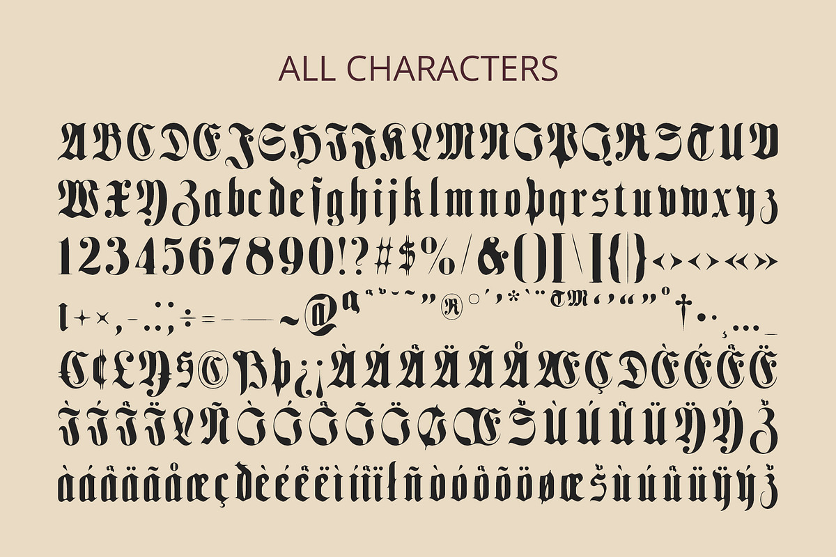 CS Gamila Drawn, a Blackletter Font by Craft Supply Co. (Photo 8 of 8)