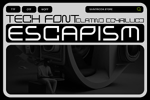 Escapism -Tech Font (Latin&Cyrillic)
