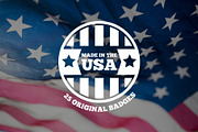 Made in the USA Logos and Badges, a Branding & Logo Template by Lustra Frisk (Thumbnail 1 of 3)