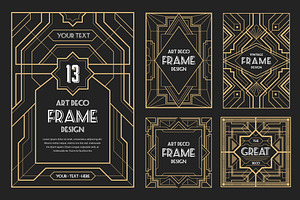 20 ArtDeco Badges & Frames