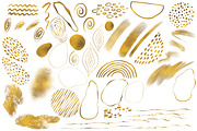 Abstract Watercolor and gold shapes, an Object Graphic by SimpleWishesArt (Thumbnail 4 of 13)
