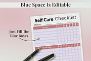 Printable Self Care Checklist PDF, a Stationery Template by Snapybiz (Thumbnail 2 of 5)