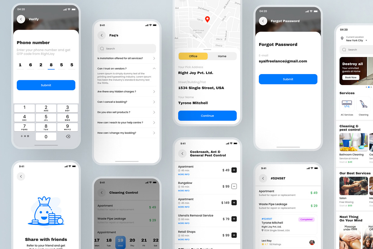 RightJoy - Service Booking UI Kit, an UI Kit Template by SyalUIUX (Photo 3 of 5)
