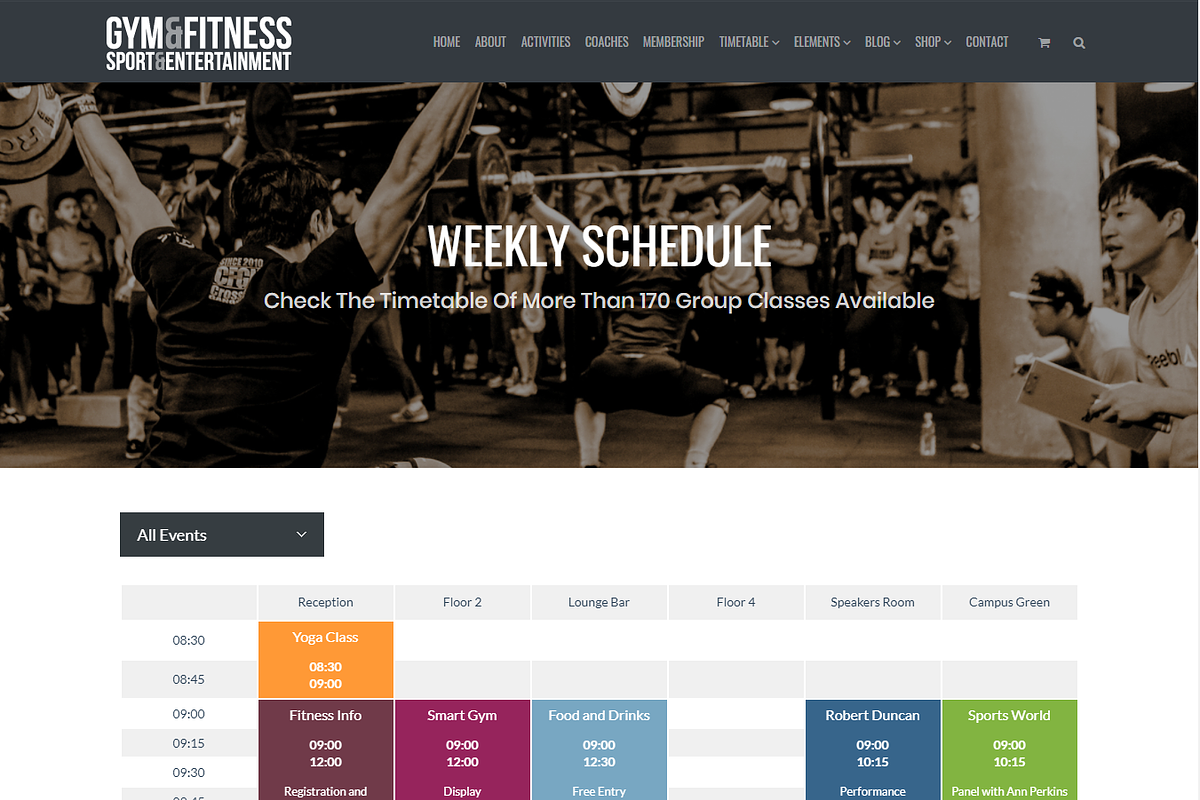 Gym & Fitness WordPress Theme, a WordPress Template by Visualmodo (Photo 18 of 25)