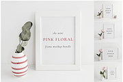The Pink Floral Styled Frame Bundle, a Print Template by Imperium Nordique (Thumbnail 1 of 6)