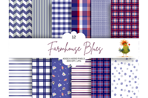 Farmhouse Blue Pattern Collection