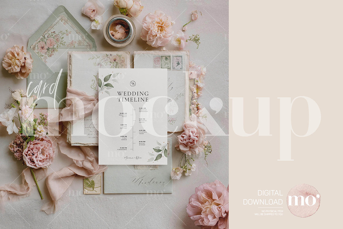 Vintage Elegant Greeting Card Mockup, a Product Mockup by MoMockups (Photo 3 of 5)