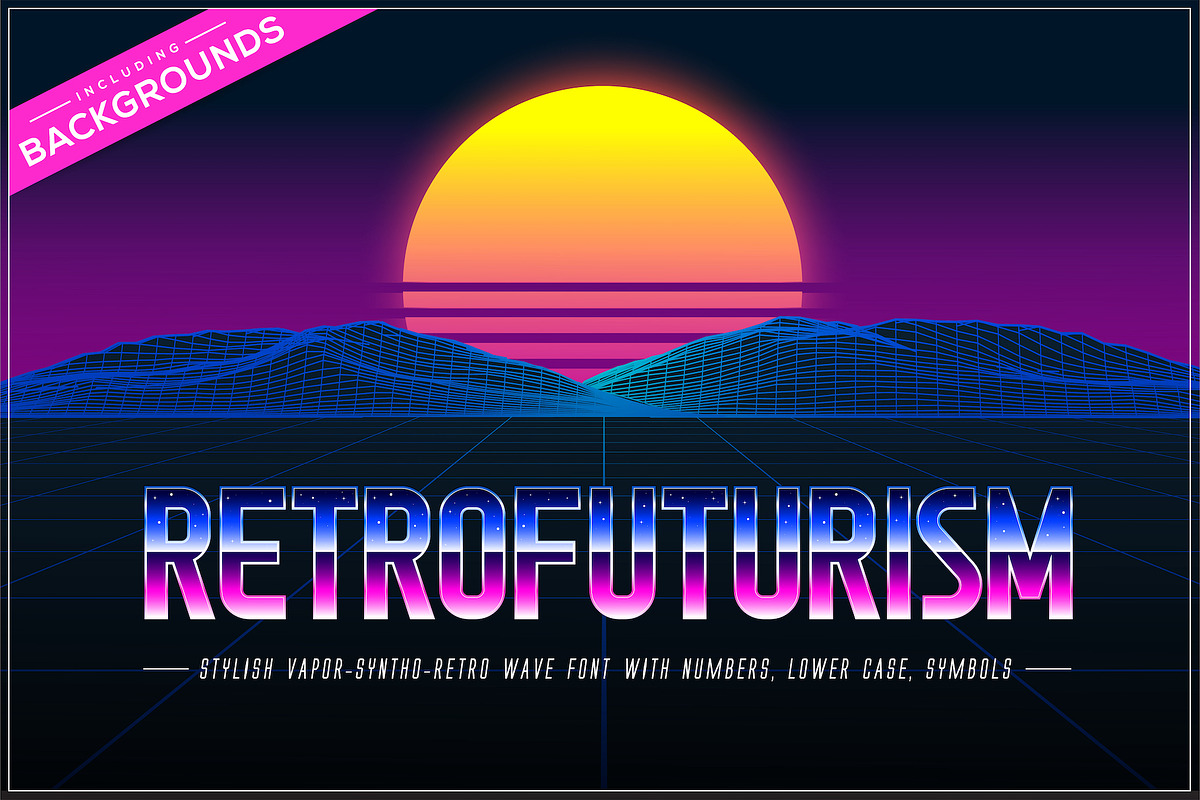Retrofuturism OTF Vapor Wave Font
