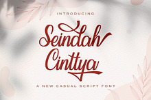 Seindah Cinttya - Casual Script Font