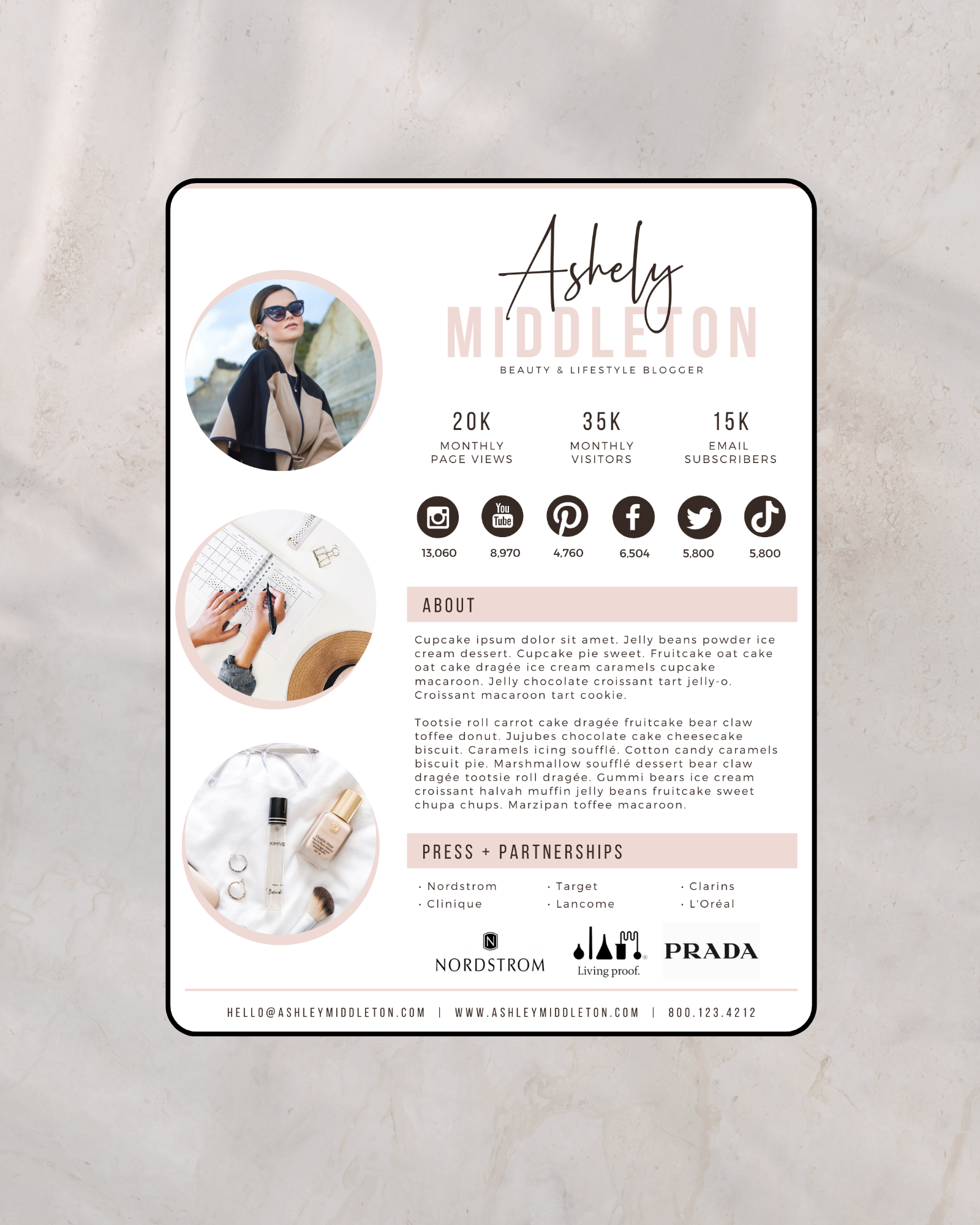 Social Media Kit Pitch Deck - Canva, a Resume Template by Macarons and ...