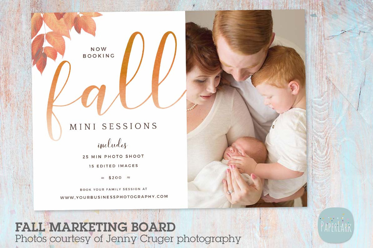 IW033 Fall Marketing Board, a Flyer Template by Paper Lark