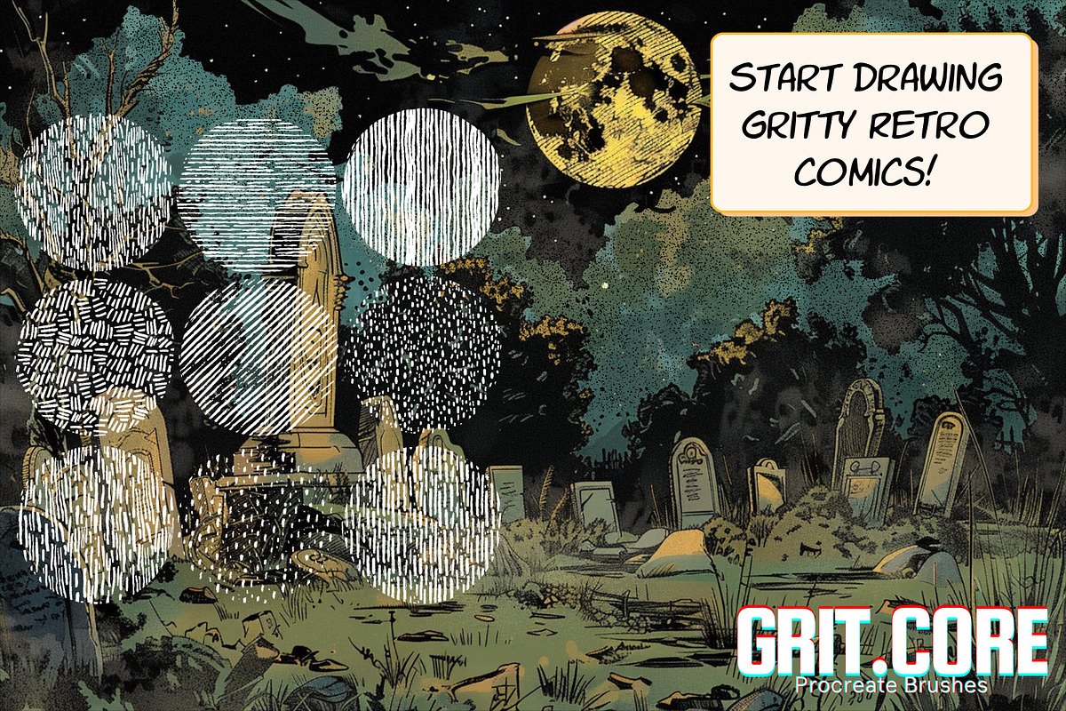 Procreate - Gritty brushes, a Brush Add-On by Studio.Valhalla (Photo 9 of 9)