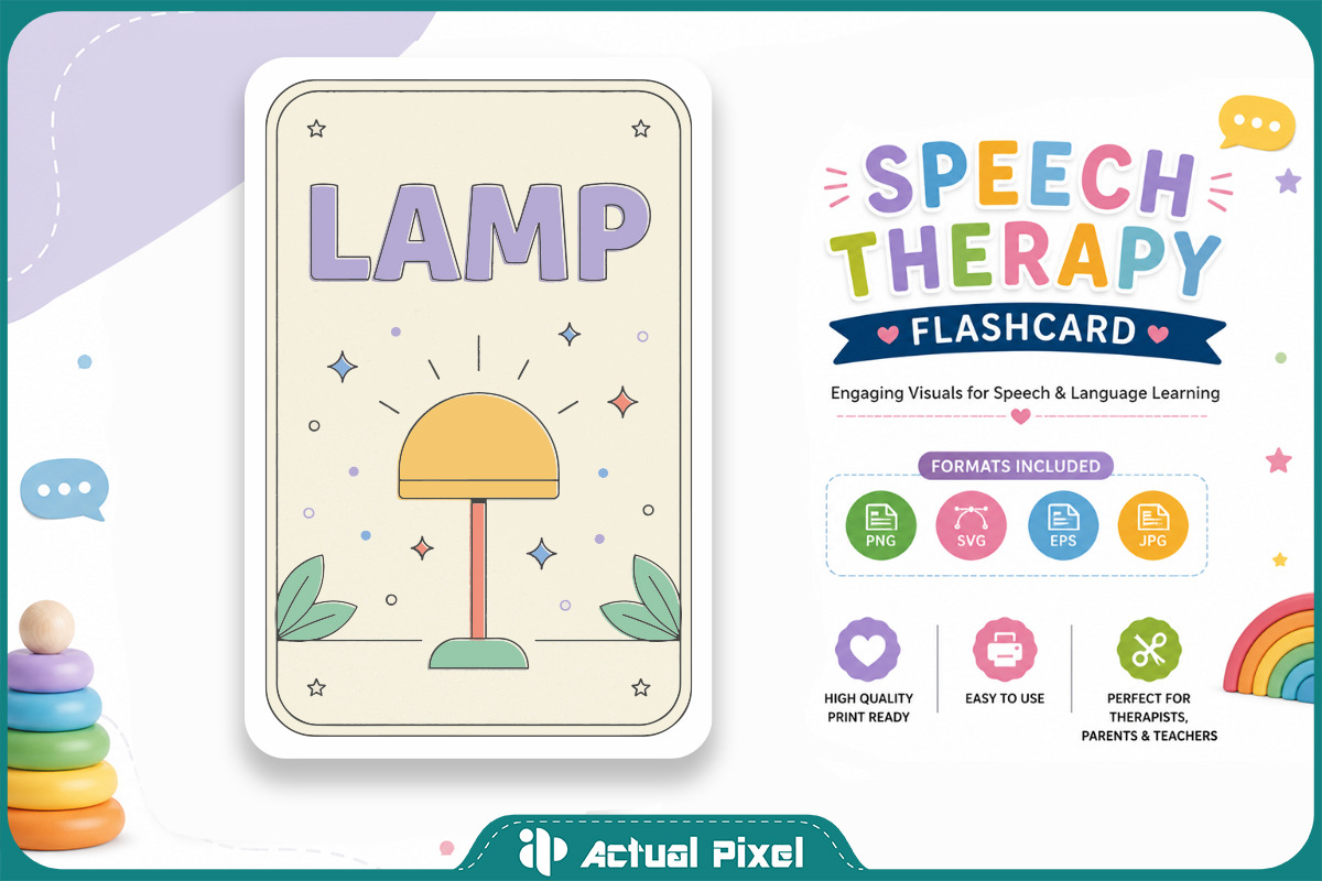 Speech Therapy Flashcard Bundle, an Education Illustration by Actual Pixel (Photo 15 of 22)