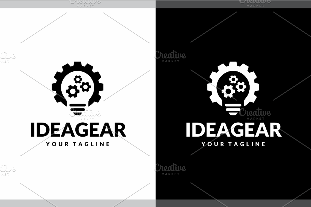 Idea Gear Light Bulb Logo Design, a Branding & Logo Template by yopie (Photo 2 of 3)