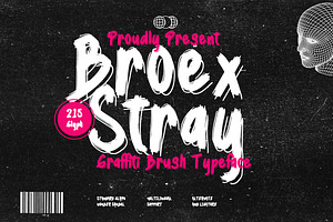 Broex Stray - Graffiti Brush Font