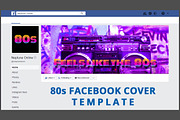 80s Facebook Page Cover Template, a Social Media Template by NeptuneDesign (Thumbnail 2 of 2)