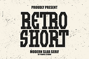 Retro Short - Modern Slab Serif, a Slab Serif Font by Pian45 Studio (Thumbnail 1 of 8)