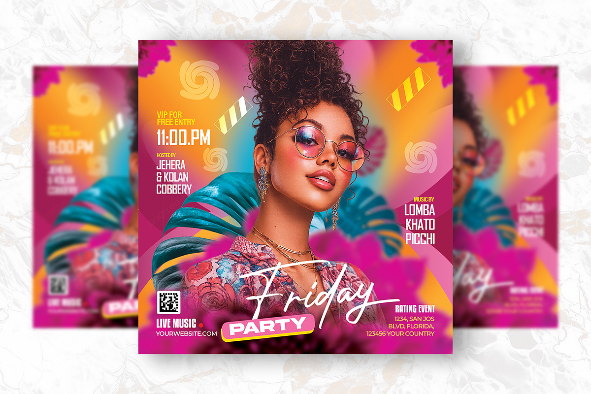 Friday Night Party Flyer Design, a Flyer Template by Shajib Shikder (Photo 2 of 2)