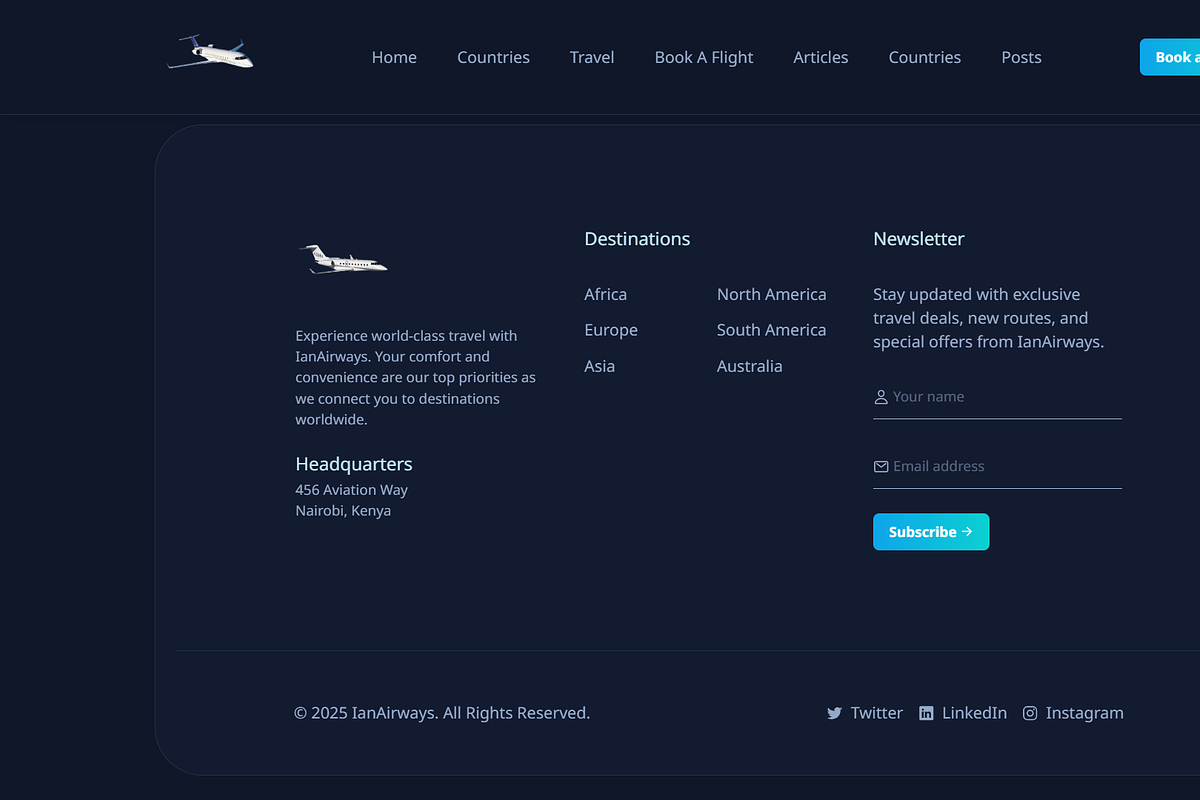 IanAirways- Travel Template, a HTML Template by NomaTemplates (Photo 22 of 22)