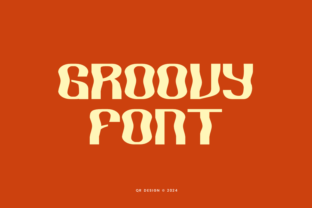Ombak Groovy - Bubble & Liquid Font, a Sans Serif Font by QR Design Studio (Photo 2 of 6)