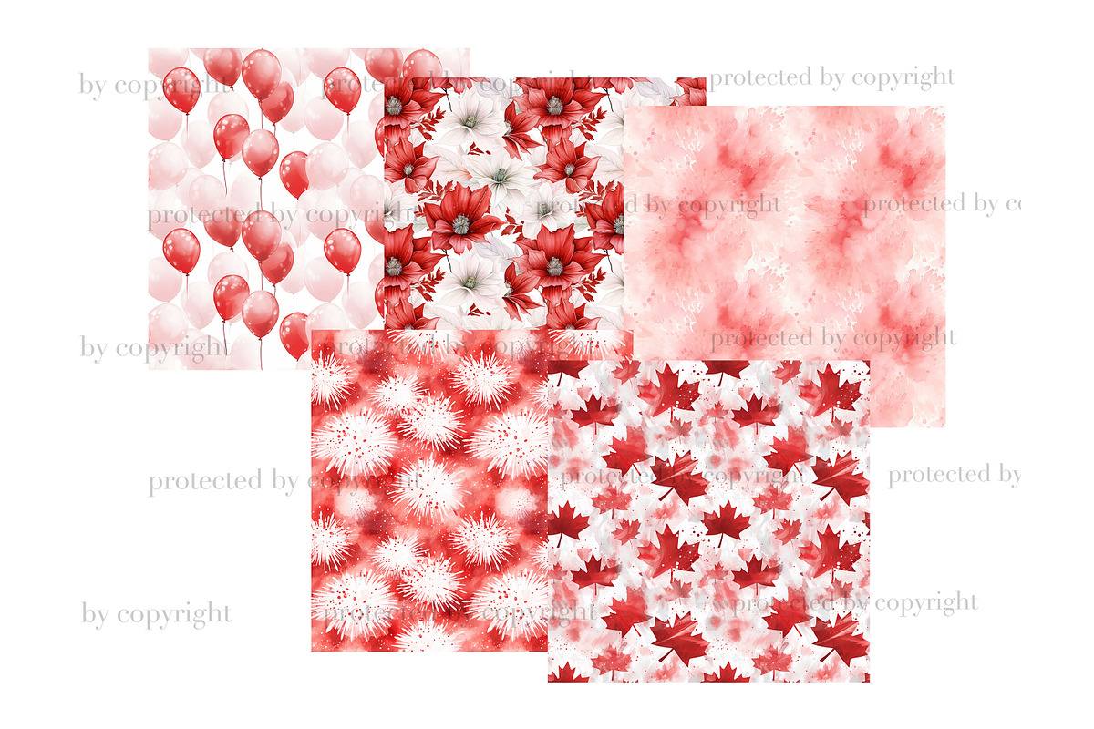 Canada Day Digital Papers, a Pattern Graphic by GlamArtZhanna (Photo 3 of 4)