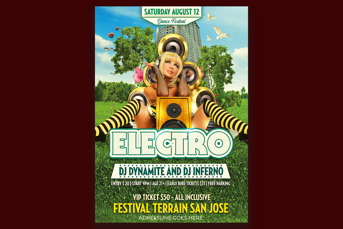 Electrofest, a Flyer Template by Art and Flyers