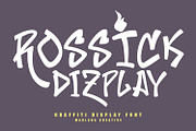 Rossick Graffiti Display Font, a Handwritten Font by Maulana Creative (Thumbnail 1 of 7)