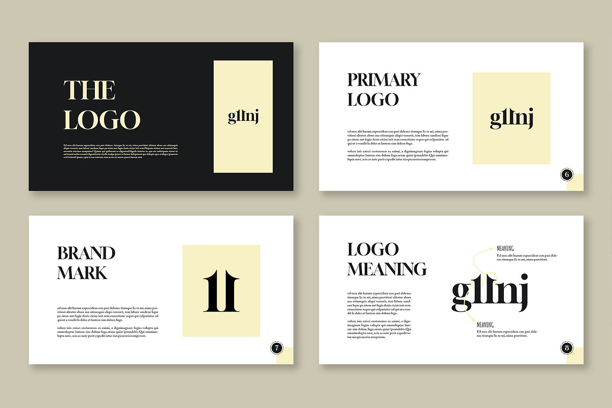 Brand Guideline With Gold Accent, a Presentation Template by Mighty-Slide (Photo 3 of 6)