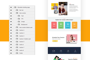 Schedule Date Education Landing Page