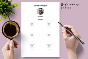 Modern Resume Template / CV - Quinn