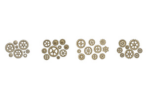 Rustic gears arranged in various, an Industrial Photo by ZinetroN