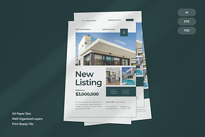 New Listing - Flyer, a Brochure Template by Izdihaar_Studio