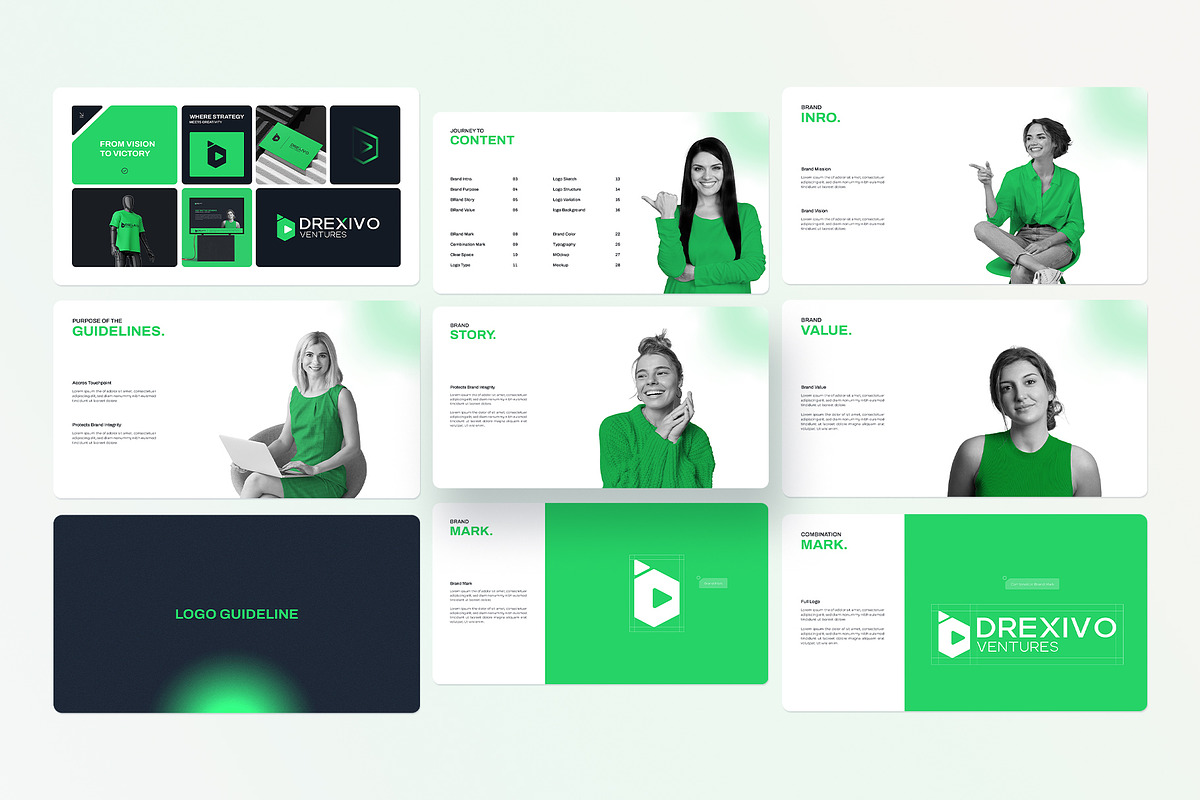 Drexivo | Brand Guidelines Template, a Branding & Logo Template by graphypix (Photo 8 of 12)
