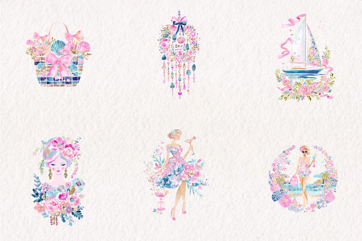 Unique Summer Mosaic Style Coquette, a Work Illustration by CreationArt (Photo 4 of 7)