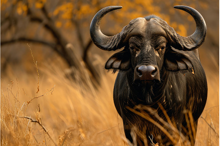 Majestic african buffalo in savannah, an Animal Photo by Ylivdesign