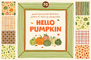 Hello PUMPKIN gouache whimsical set, a Seasonal Illustration by alenaganzhela (Thumbnail 1 of 10)