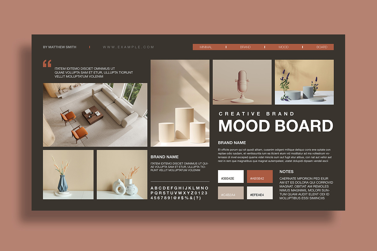Minimalist Mood Board Template, an UI Kit Template by MightyDesign (Photo 5 of 8)