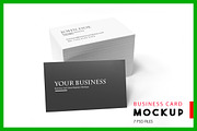 Business Card Mockup, a Business Card Template by resumetemplathttps://d3es (Thumbnail 1 of 8)