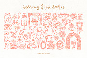 Whimsical love and wedding doodles, an Object Graphic by DesignThatMatters (Thumbnail 7 of 11)