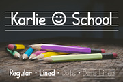 Karlie School, a Font by Kristy Hatswell (Thumbnail 1 of 9)