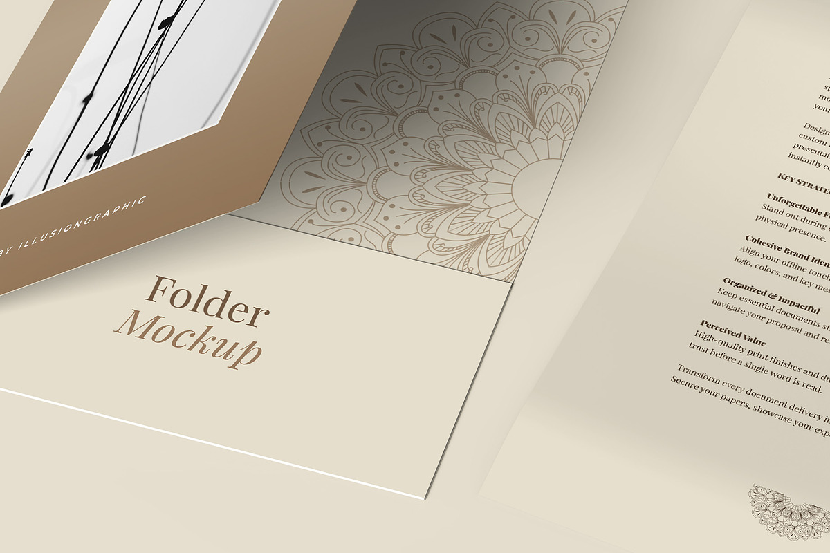 Folder Mockup - 12 Views, a Packaging Mockup by Illusiongraphic (Photo 21 of 28)
