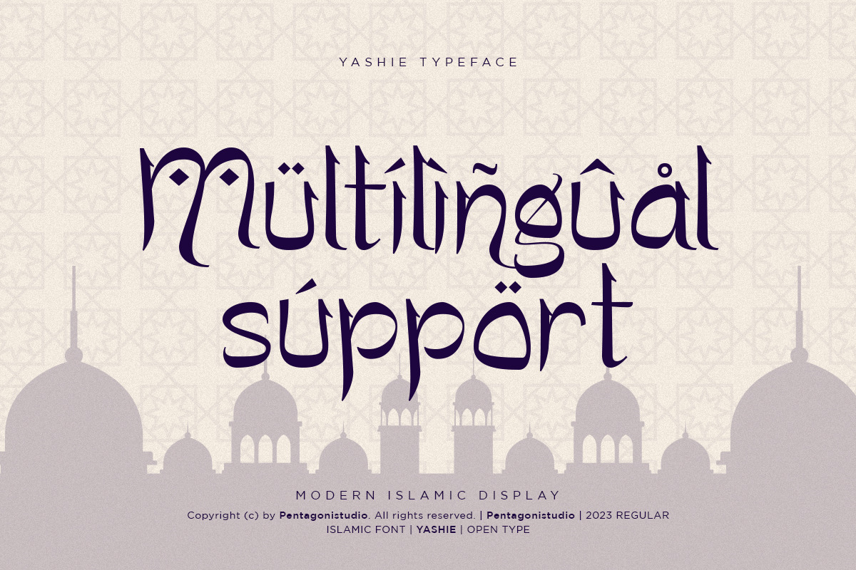 Yashie | Arabic Display Font, a Symbol Font by Pentagonistudio (Photo 10 of 10)