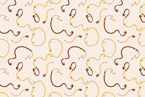 Gold, Silver Chains Seamless Pattern