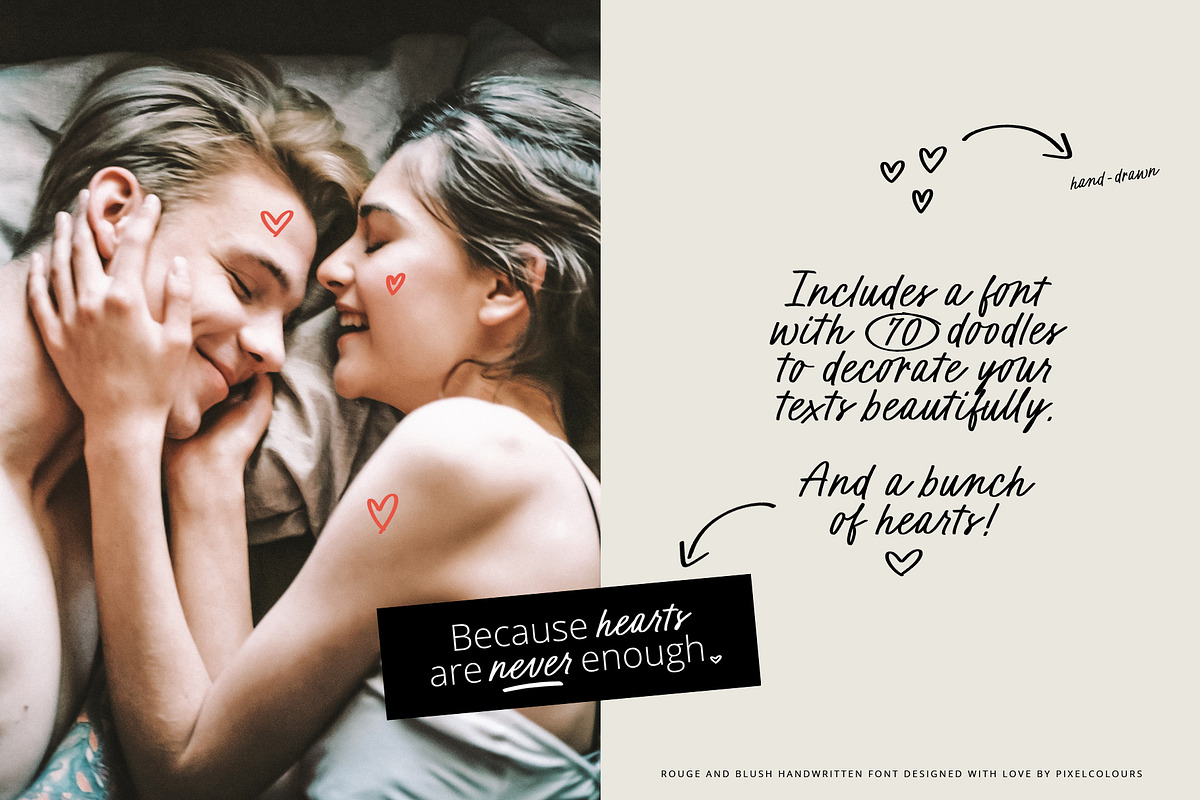 Script Font Duo Rouge +Blush, a Handwritten Font by pixelcolours (Photo 6 of 20)