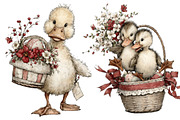 Cute Easter Ducks Clipart, a Graphic by CitraGraphics (Thumbnail 3 of 5)
